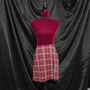 Red Plaid Skirt